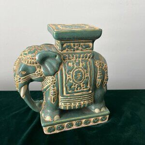 Vintage Ceramic Elephant Plant stand 8" Tall